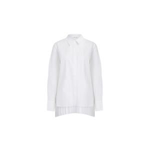 NWT Hana San White Pleated Shirt Size 38
